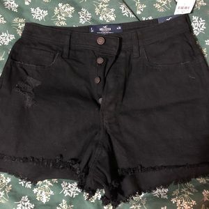 $10 NWT Distressed black jean shorts